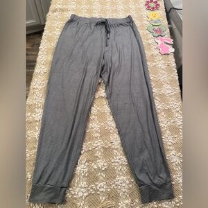 Tahari Sleepwear women's L lounge pants elastic waist w/tie stripe